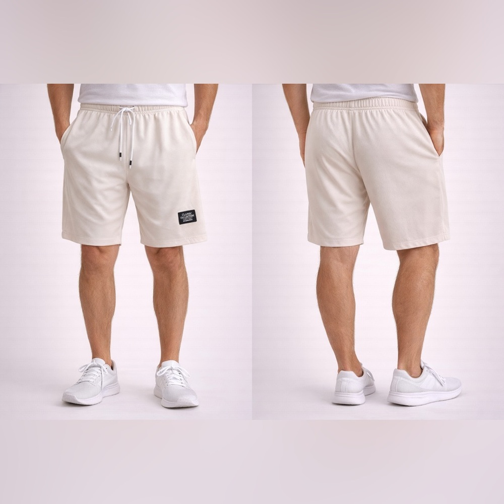 IC COLLECTION Men's Light Tan Athletic Shorts